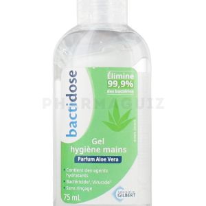 Gilbert Bactidose Gel Hygiène Mains 75 ml - Parfum : Aloe Vera
