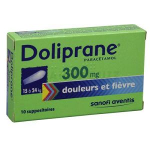 Doliprane 300 mg 10 suppositoires