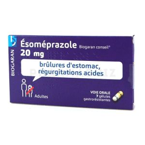 Esoméprazole 20 mg Biogaran Conseil - 7 Gélules Gastrorésistantes