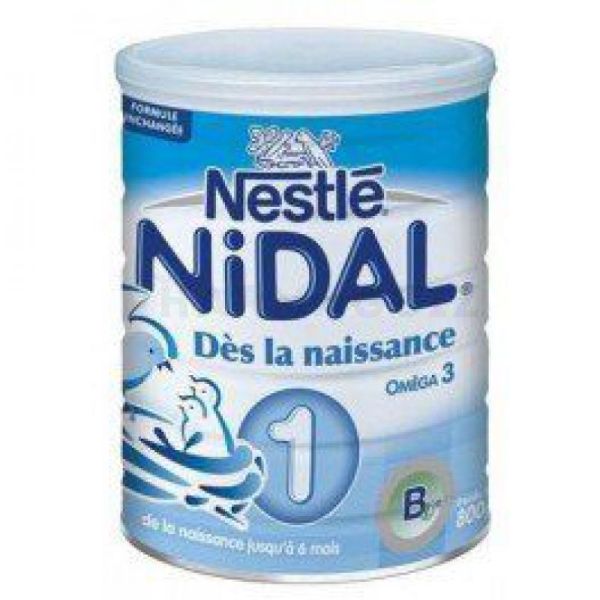 Nidal Natea 1 lait bébé poudre 1er Age 800g   - Shopping et  Courses en ligne, livrés à domicile ou au bureau, 7j/7 à la Réunion