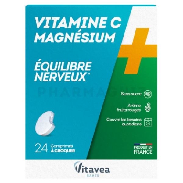 NUTRISANTE Vitamine C & magnésium équilibre nerveux 24 comprimés