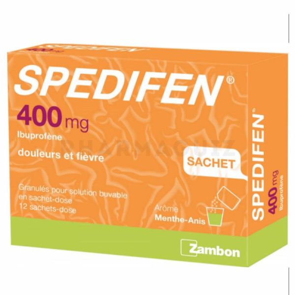 Spedifen 400mg 12 sachets-dose Menthe-Anis